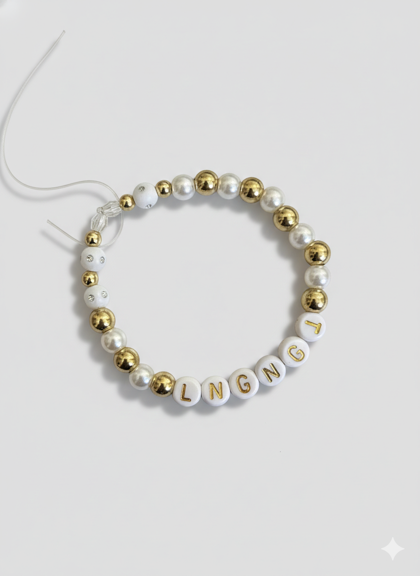 Pink and Green Name Bracelet